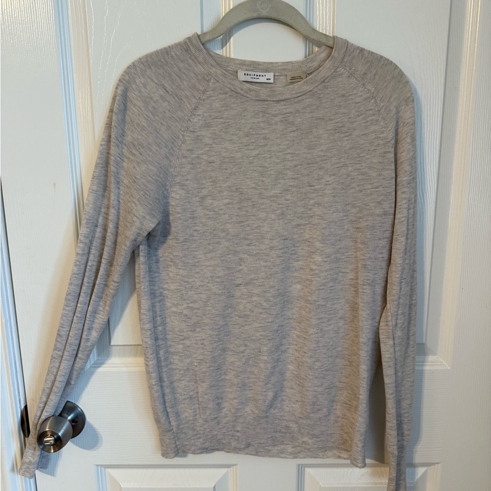 Equipment Light Gray Women's Sweater